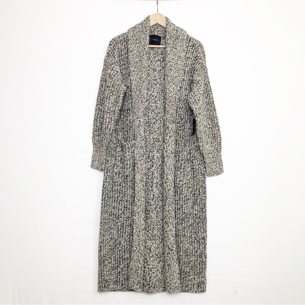 Lucky Brand Black and Cream Marled Knit Cardigan - Picture 2 of 14